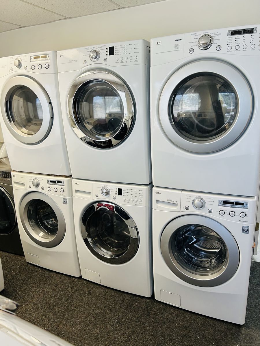 LG stackable washers and dryers