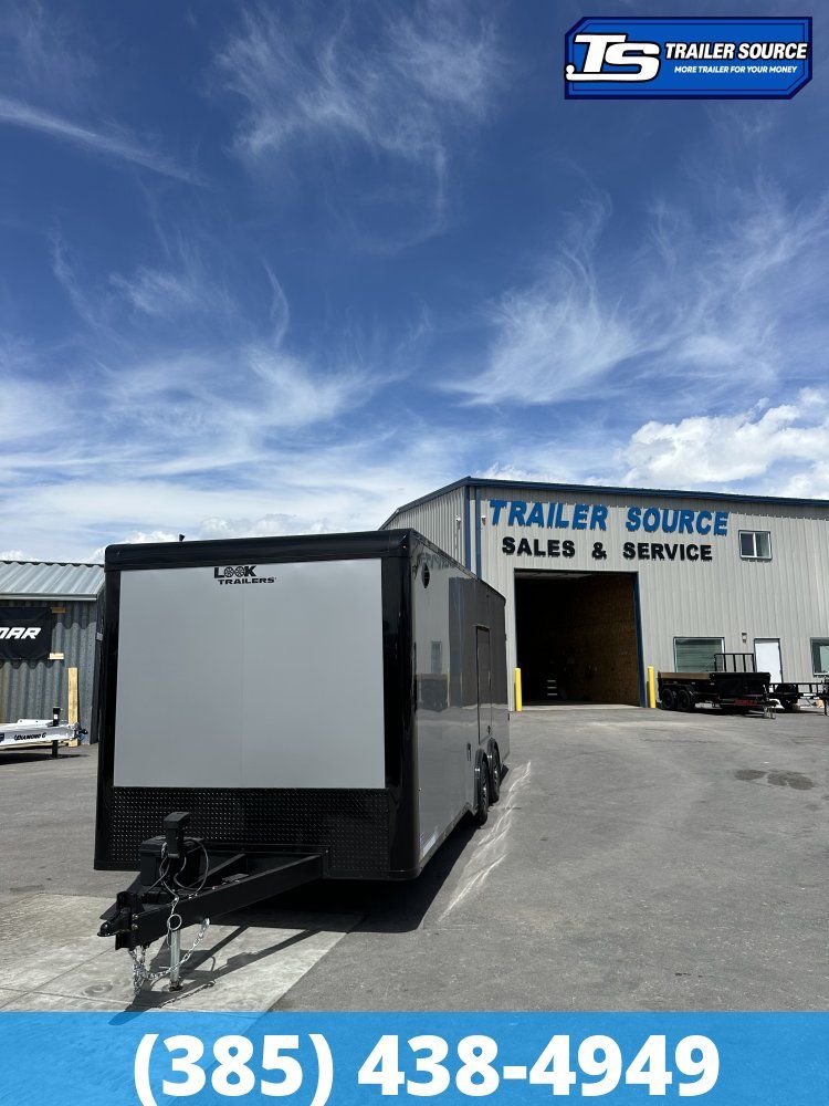 8.5x24 Look Vision Circuit Edition Enclosed Car Hauler Trailer - 7'6" Interior - 10K GVWR - .080 PolyCor, 48" Side Door, Alloy