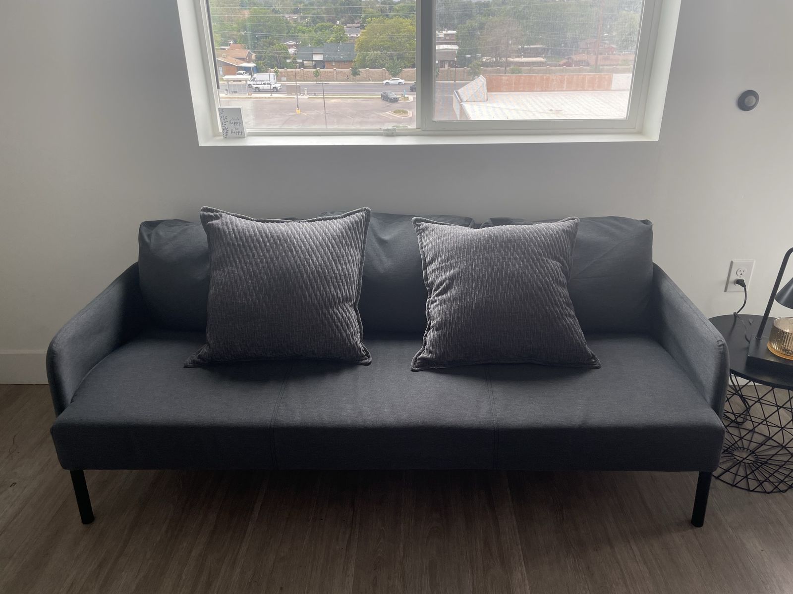 IKEA GLOSTAD 3-Seat Sofa — Dark Gray — Like New — $110