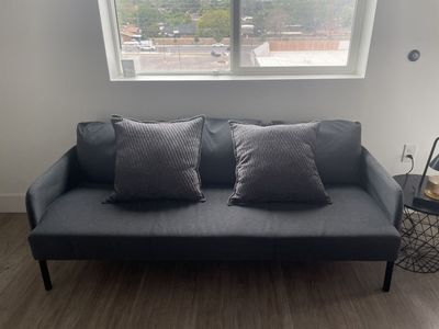 IKEA GLOSTAD 3-Seat Sofa — Dark Gray — Like New — $110