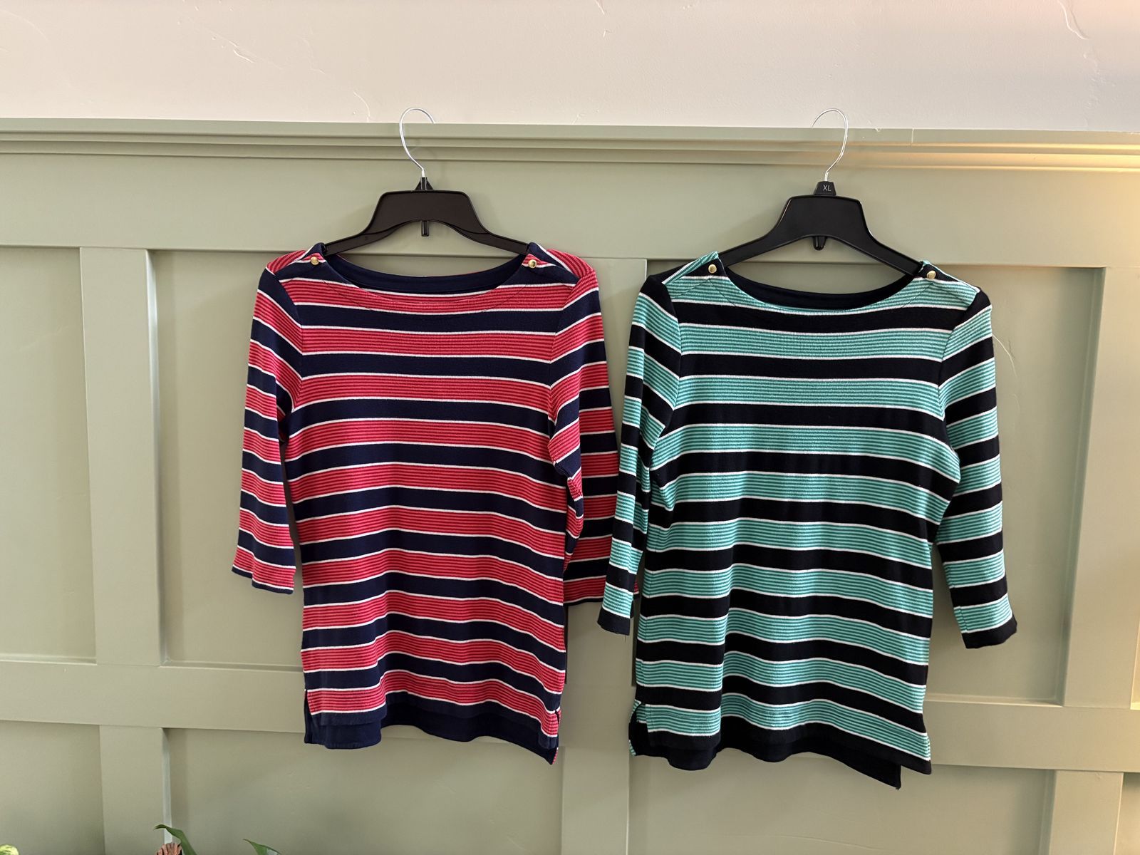 Croft & Barrow  Misses Striped Tops (2) in Size Small