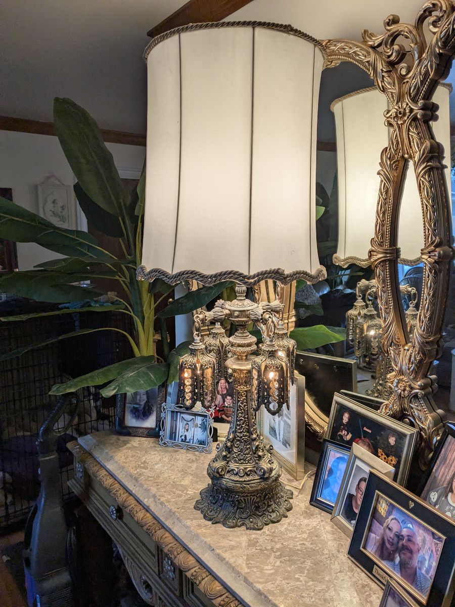 Georgeous Antique set of heavy lamps