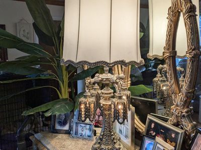 Georgeous Antique set of heavy lamps