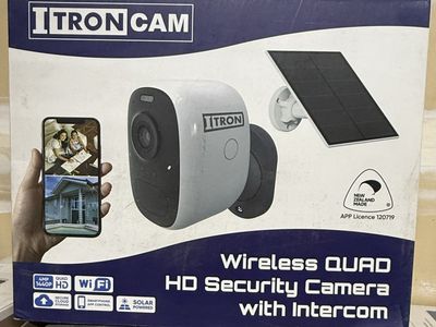 ItronCam Wireless QUAD HD Security Camera with Intercom and Solar Panel