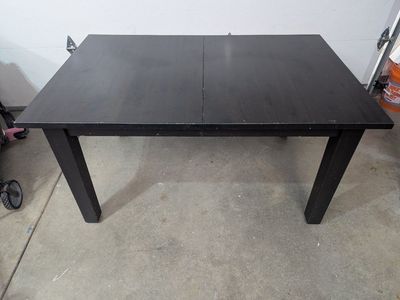 solid dining kitchen table w leaf - FREE