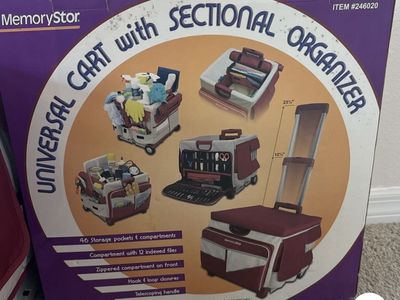 Memorystore Universal Cart Sectional Organizer for Home, Work or Office New in the original Box!