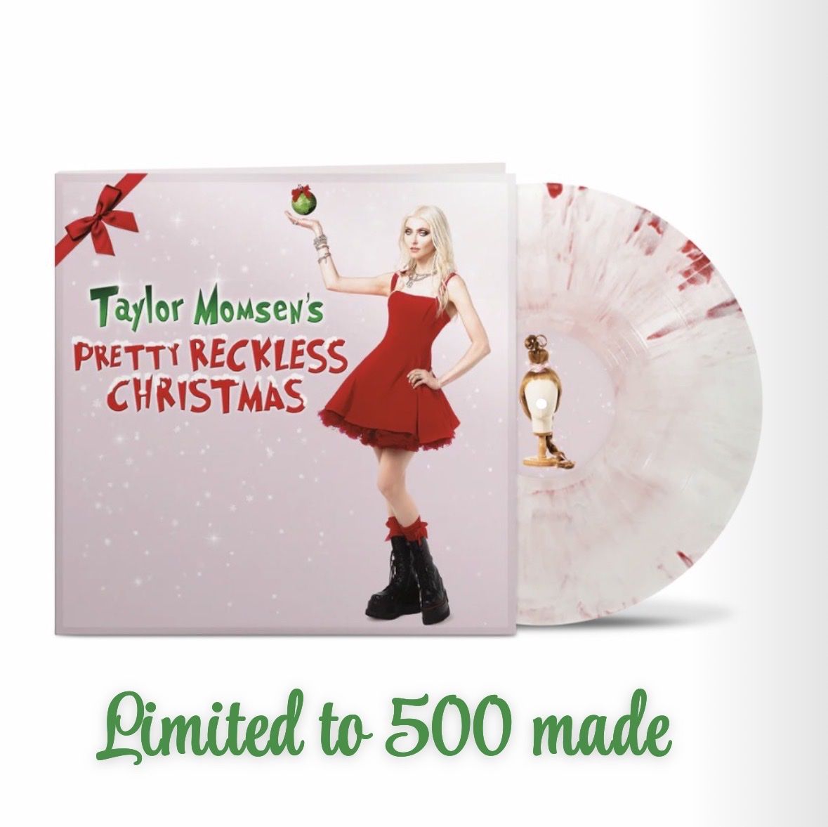Taylor Momsen’s Pretty Reckless Christmas-Peppermint Vinyl-LIMITED X/500-SEALED-Record LP-Colored Vinyl-OBO