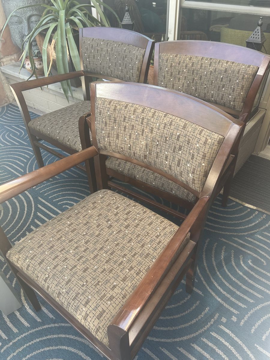 SOLID WOOD SIDE / OFFICE CHAIRS SET 3