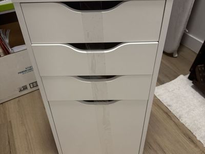 Four drawer shelves.
