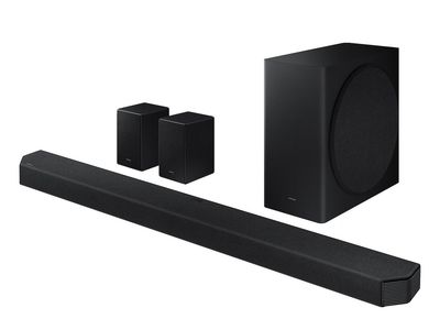 Samsung Q-Series HW-Q950A 11.1.4ch Soundbar with Subwoofer, Rear Speakers + Pro Floor Stands