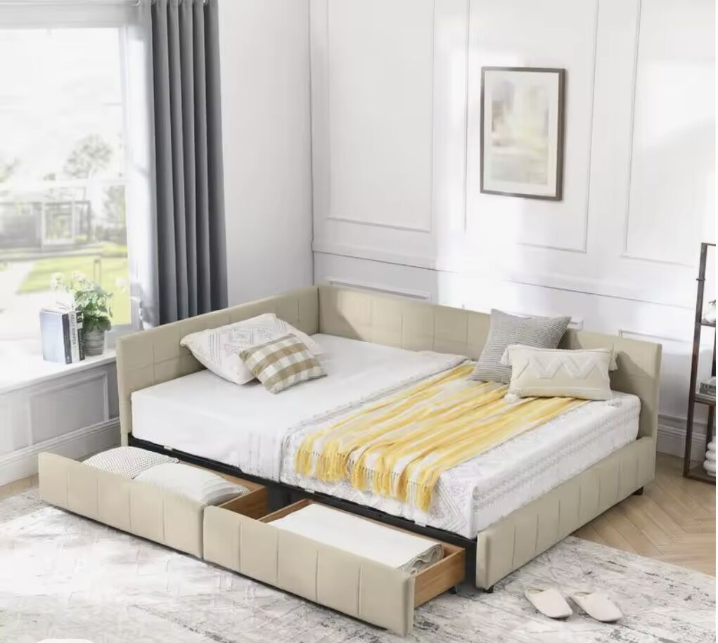 Full bed with storage