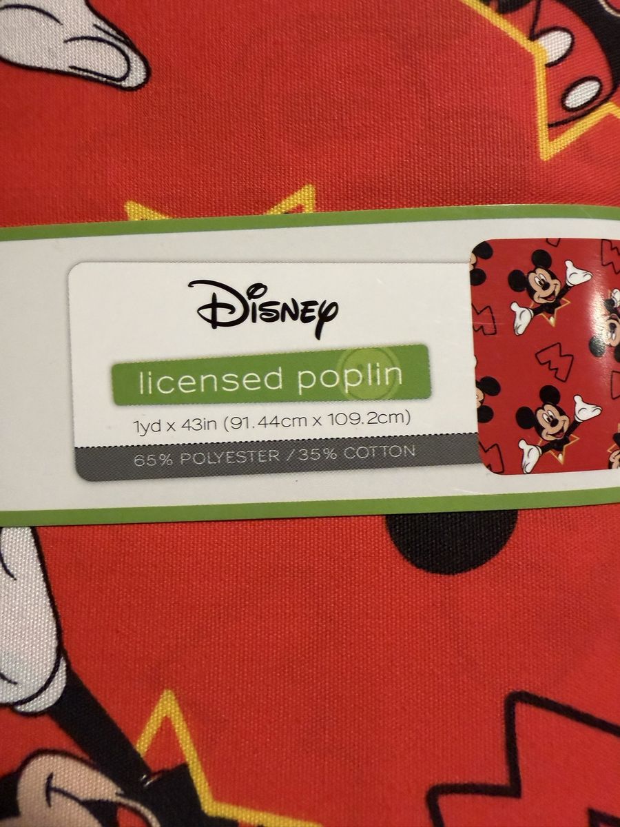Disney Mickey Mouse Licensed Poplin Fabric - 1 Yard x 43 Inches (7 Bolts)
