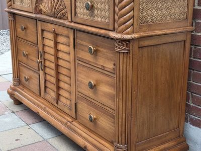Palm Court Island Pine Triple Dresser