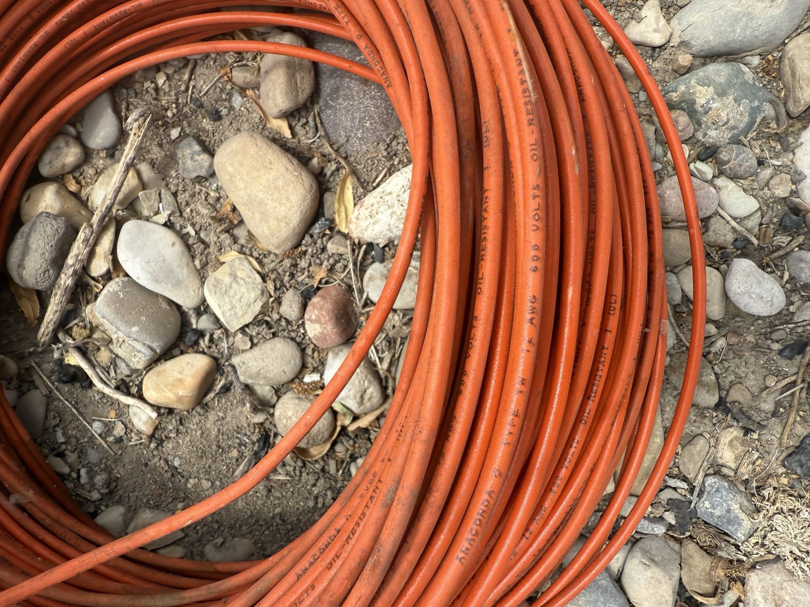 Anaconda 12 AWG Oil-Resistant 600V Electrical Wire orange & Green Wire - new 500 ft roll 50 each