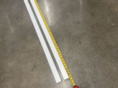 Two 55 inch Aluminum Tracks/Rails - Unused