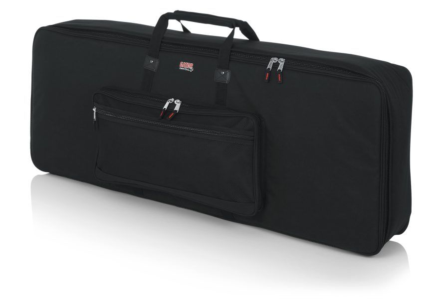 Gator Cases Keyboard Gig Bag - Black Padded Travel Case with Storage Pockets