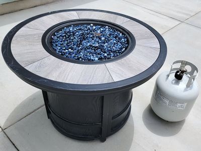 Patio fire table