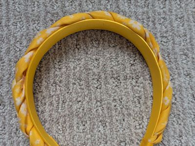 Girls yellow daisy headband