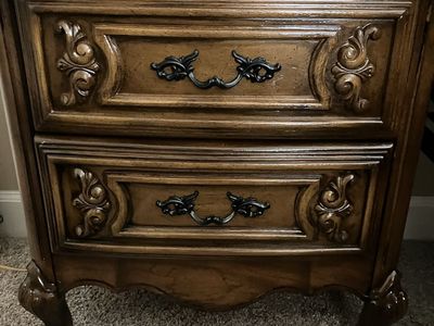 Set of 2 Vintage Wood Nightstands