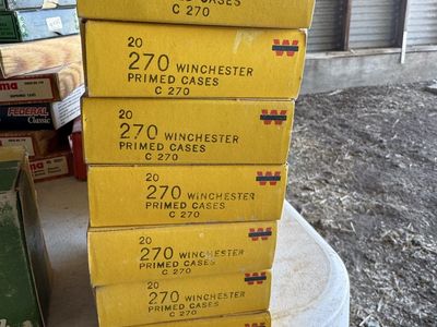 Winchester 270 Primed Cases - Lot of 7 Boxes