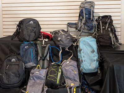 Assorted Outdoor Backpacks and Hydration Packs