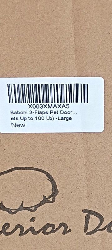 Baboni 3-Flaps Pet Door - Large (Up to 100 lbs) for Interior & Exterior Doors