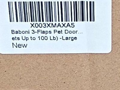 Baboni 3-Flaps Pet Door - Large (Up to 100 lbs) for Interior & Exterior Doors