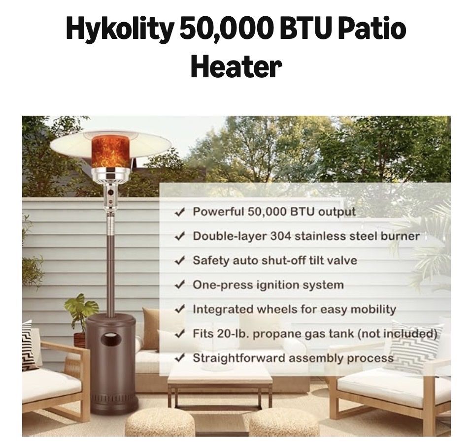50,000 BTU Patio/Space Heater