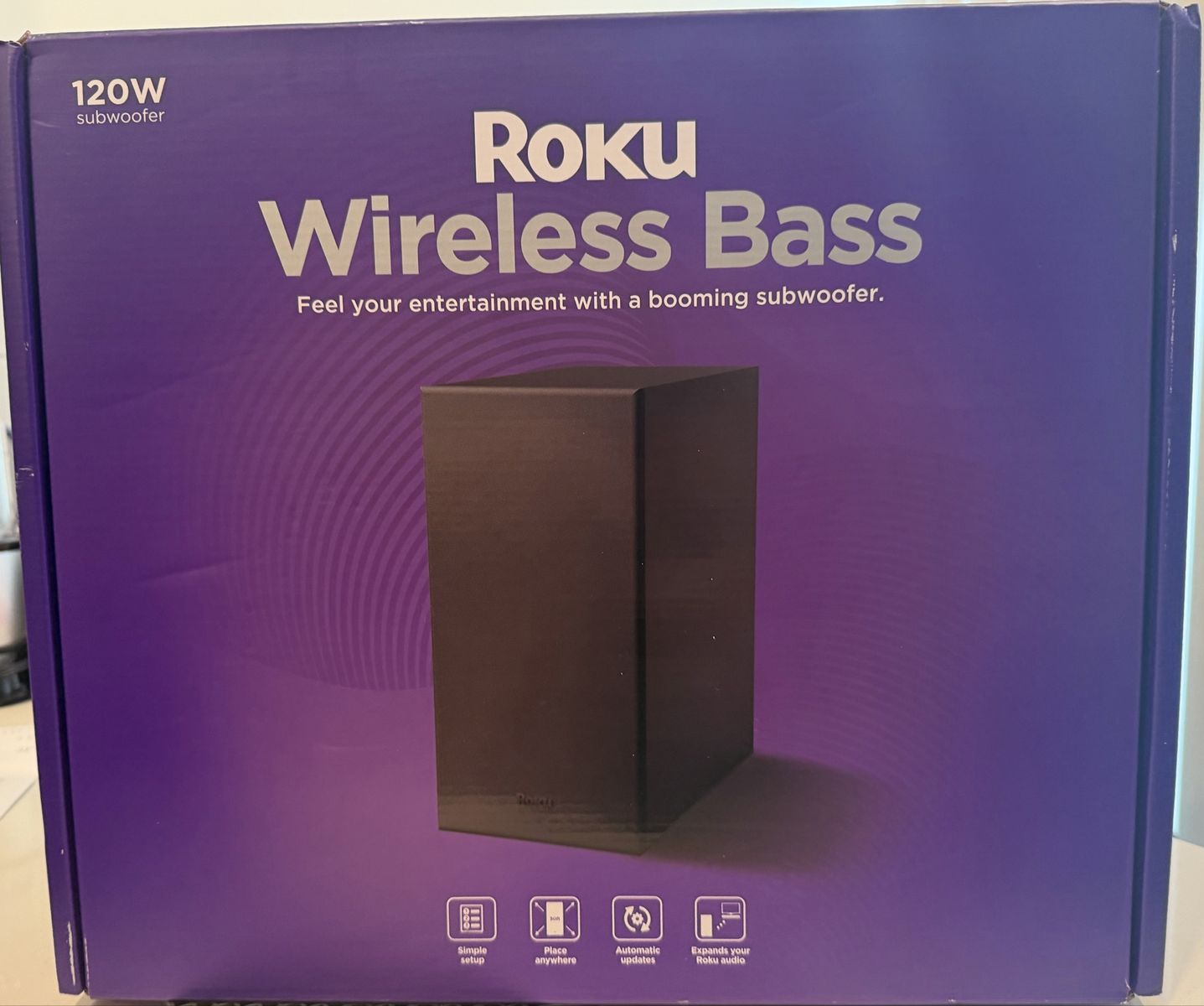 ROKU Wireless Bass Subwoofer 120 Watt. New!