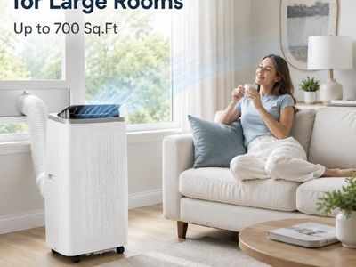 14,000 BTU Portable Air Conditioners, Cools Large Room 700 Sq.Ft, 4-in-1 AC Unit with Dehumidier