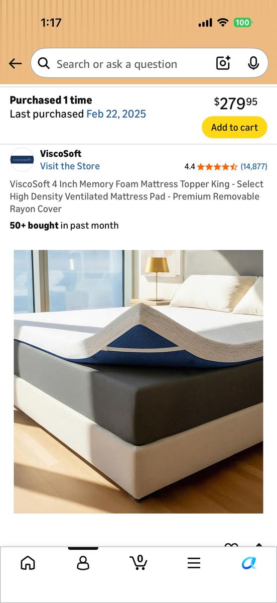 King Size VicoSoft 4” Mattress Topper
