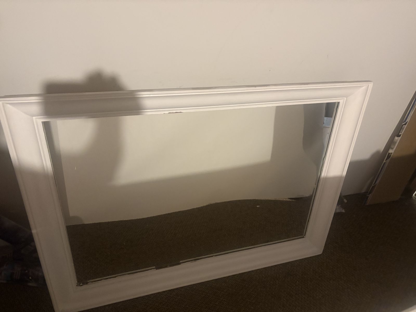 Large wood frame mirror