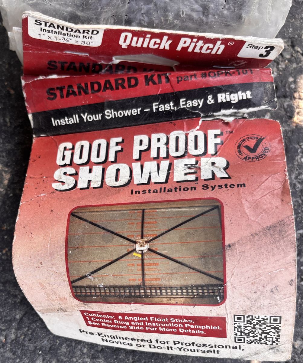 Quick Pitch Goof Proof Shower Installation collection or System Kit #QPK-101 New