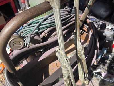 Vintage Acetylene Torch & Oxygen Tanks with Cart - Welding/Cutting Equipment