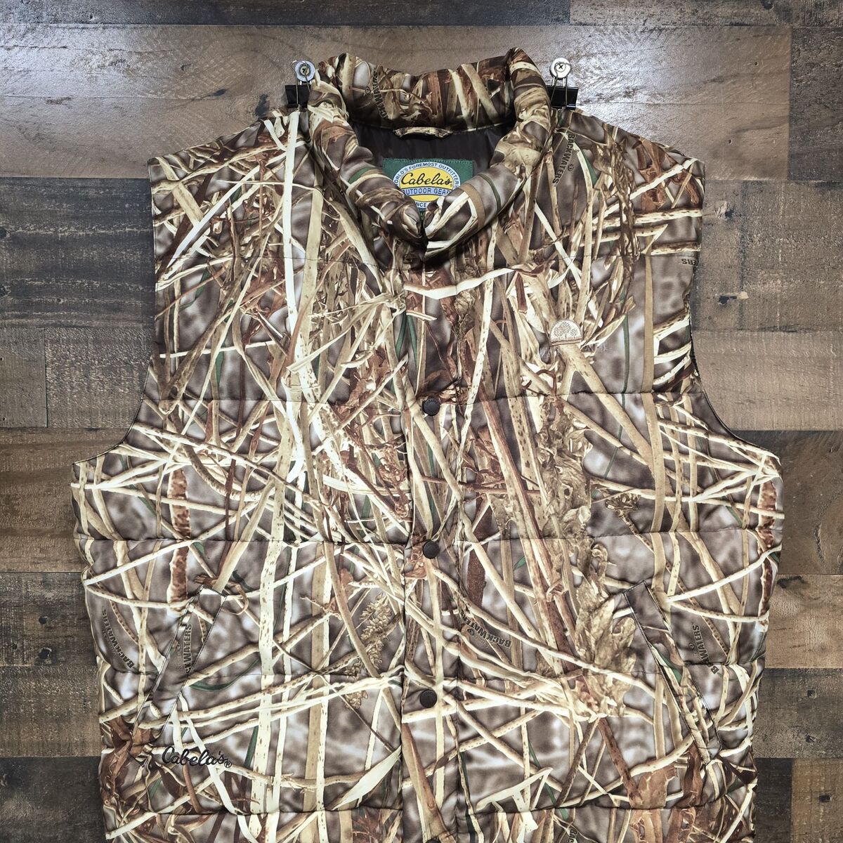 Cabelas Camo Goose Down Vest Large