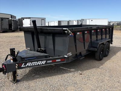 7x16 Lamar DT Dump Trailer - 36" Sides - 14K GVWR - Telescopic