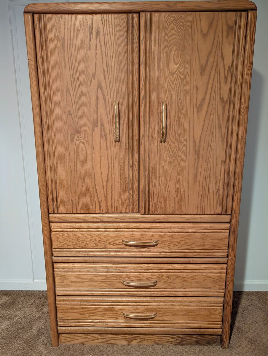 Solid Oak Dresser/TV Armoire - Free