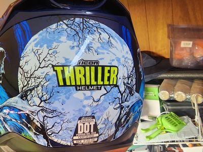 Icon Thriller helmet. NEW glows in the dark!