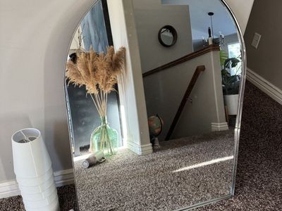 McGee & Co. Wylie 30x40 Arched Mirror Polished Nickel Frame - New just took out of Box