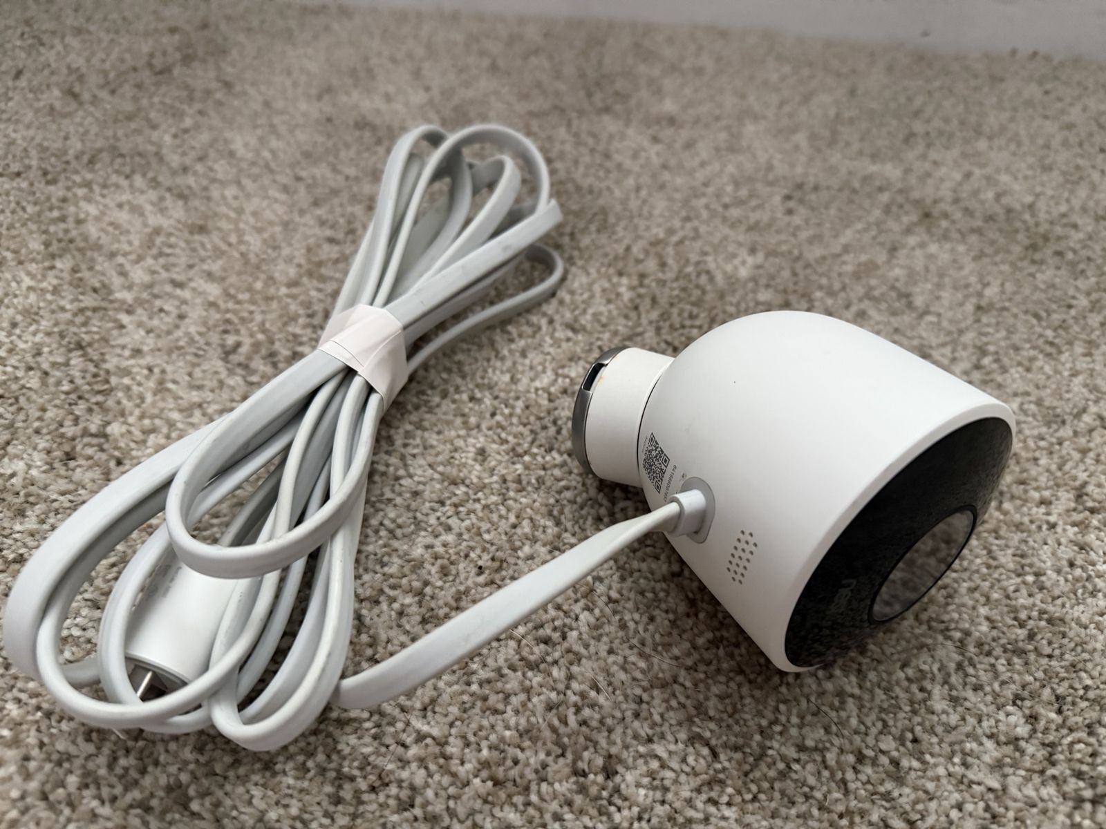 Google Nest Cam Outdoor Security Camera White with Power Cable