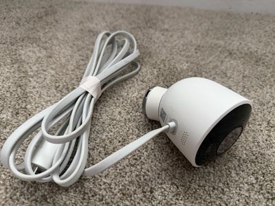 Google Nest Cam Outdoor Security Camera White with Power Cable