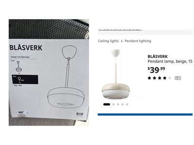 NIB IKEA Blasverk Pendant Light