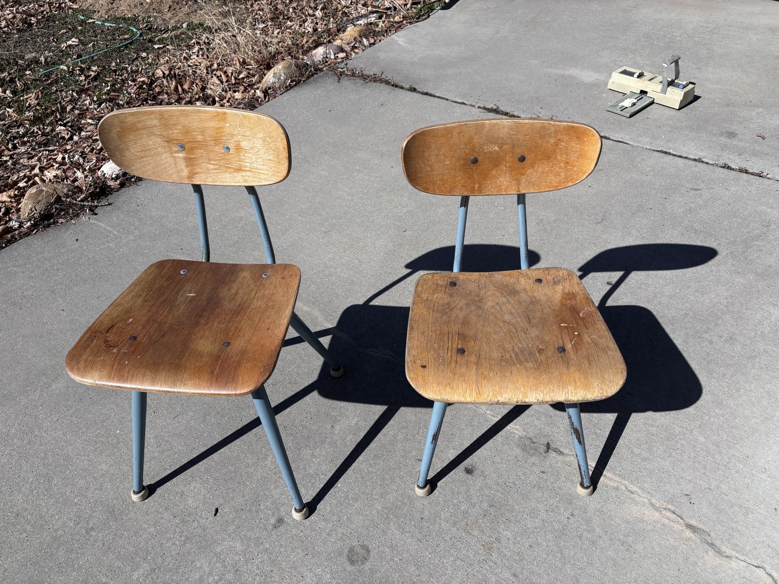 Vintage School Chairs - Set Of Two