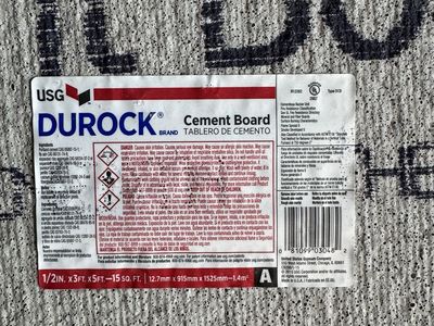 USG DUROCK 1/2 in. x 3 ft. x 5 ft. (15 sq. ft.) x13 pcs Cement Board - Type DCB Backer Unit