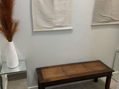 Wooden bench seat