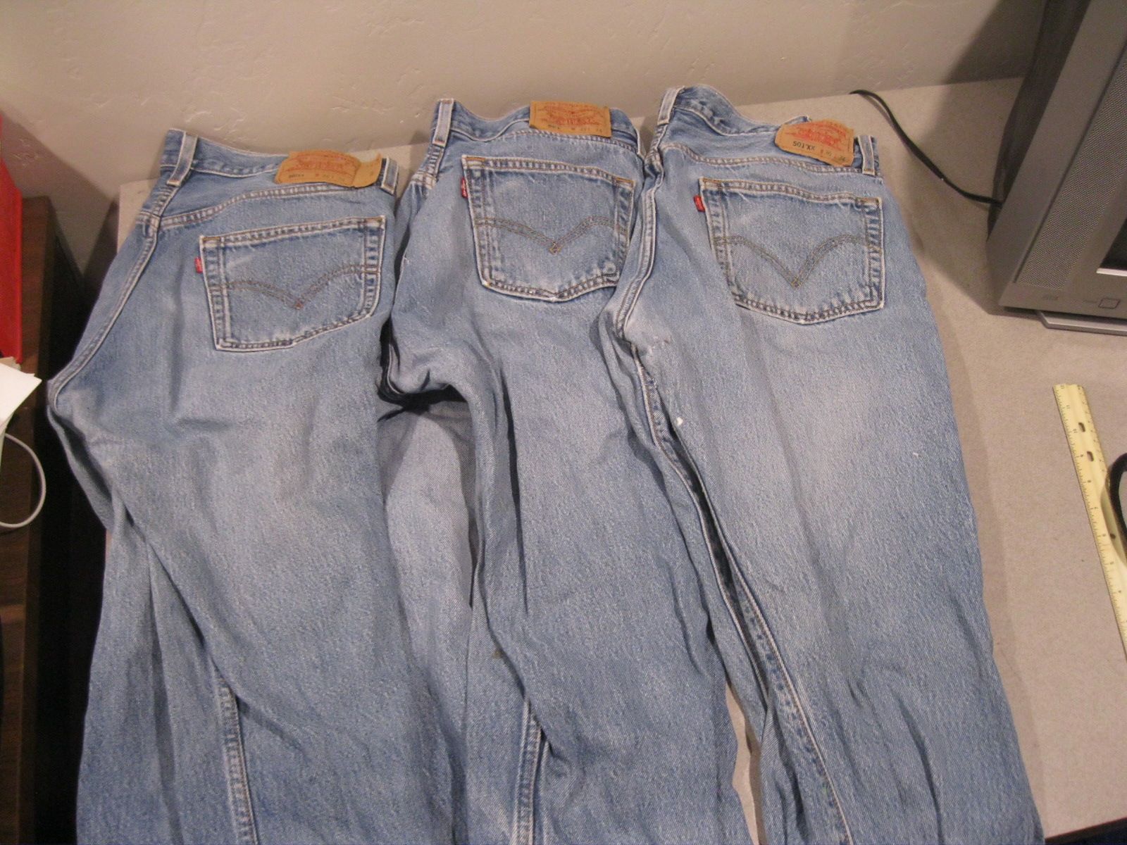 3 Vintage Pair Of Levi's 501 Jeans