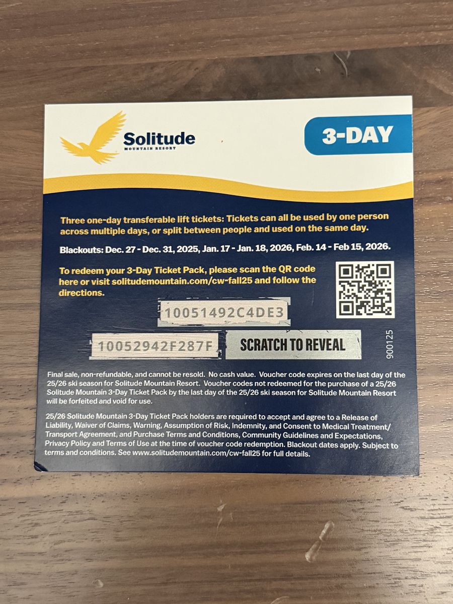 Solitude Day Pass