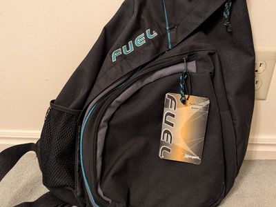Fuel Black Sling Backpack with Tag