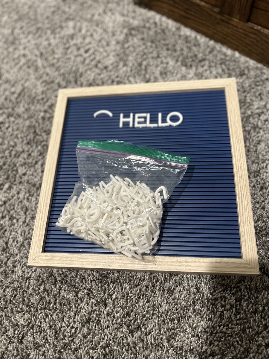 Peg Letter Board