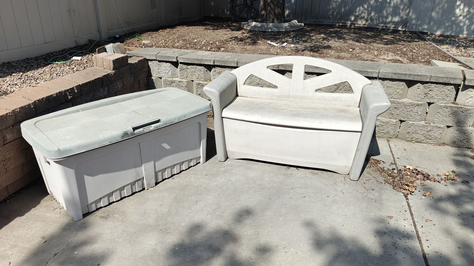 PENDING: Two outdoor storage box/bench - trade for one candy bar
